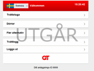 Bild på den gamla versionen av appen som är vit och röd.